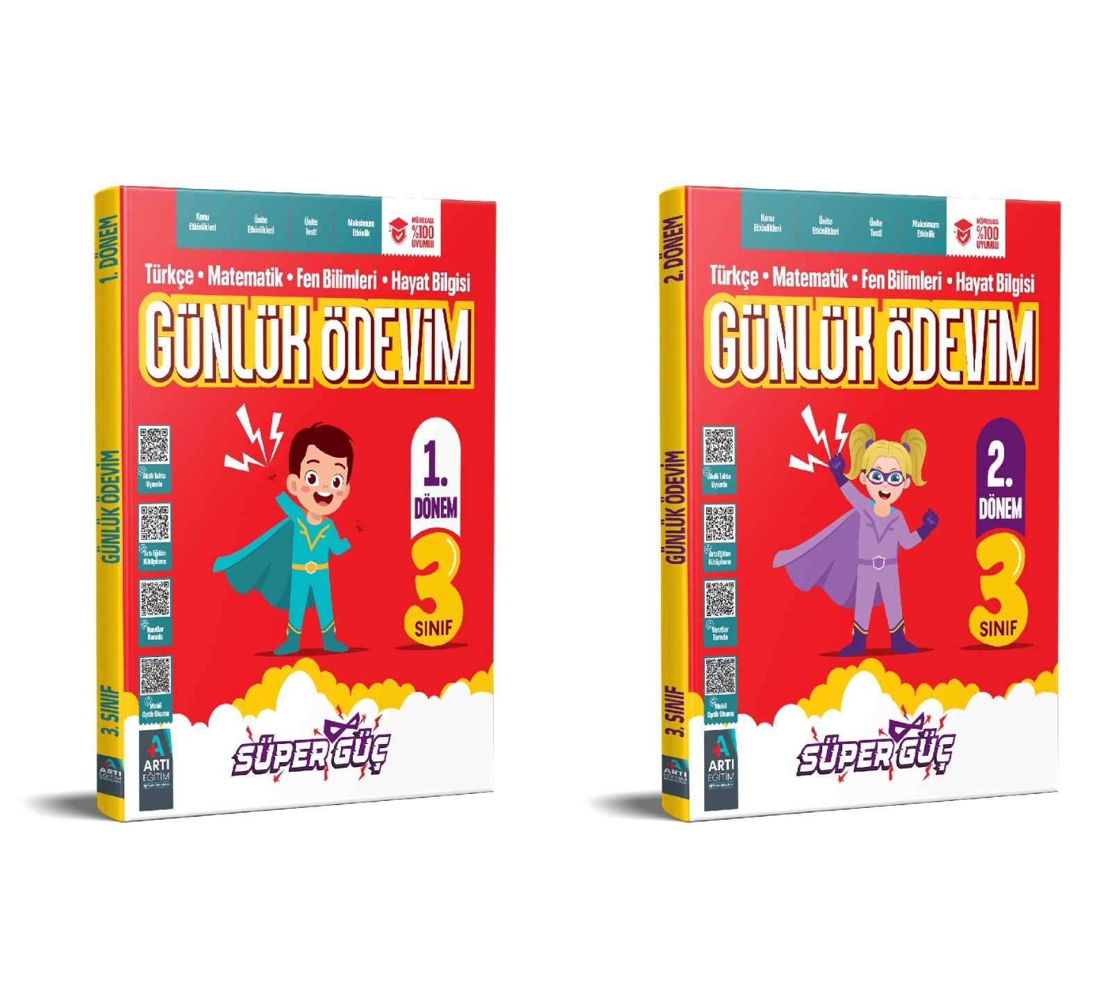 3.Sınıf Süper Güç Günlük Ödevim (1. ve 2. Dönem)