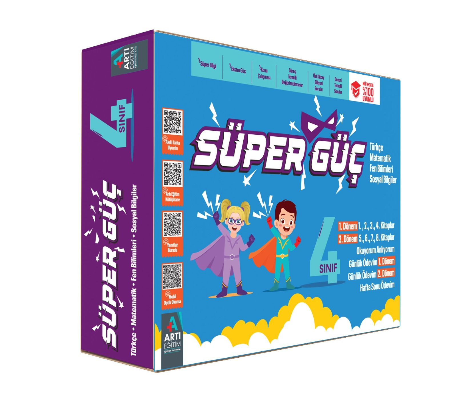 4.Sınıf Süper Güç Eğitim Seti (12 Kitap)